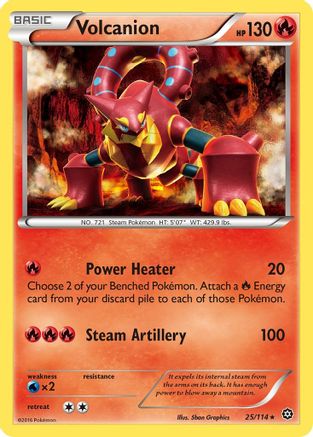 Volcanion (025/114) [XY  Steam Siege] Reverse Holofoil - Rare