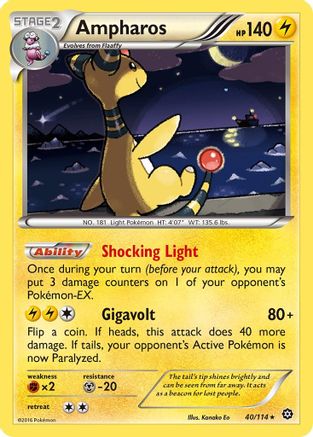Ampharos (040/114) [XY  Steam Siege] Holofoil - Holo Rare