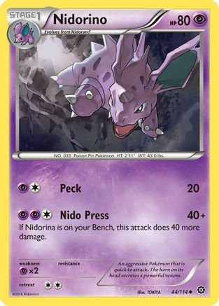 Nidorino (044/114) [XY  Steam Siege] Reverse Holofoil - Uncommon