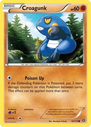 Croagunk (058/114) [XY  Steam Siege] Reverse Holofoil - Common