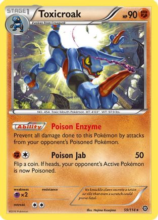 Toxicroak (59/114) [XY  Steam Siege] - Rare