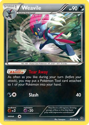 Weavile (061/114) [XY  Steam Siege] - Rare