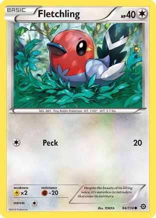 Fletchling (094/114) [XY  Steam Siege] Reverse Holofoil - Common