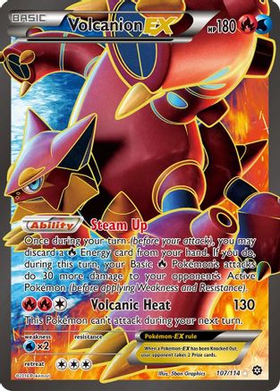 Volcanion EX (Full Art) (107/114) [XY  Steam Siege] Holofoil - Ultra Rare