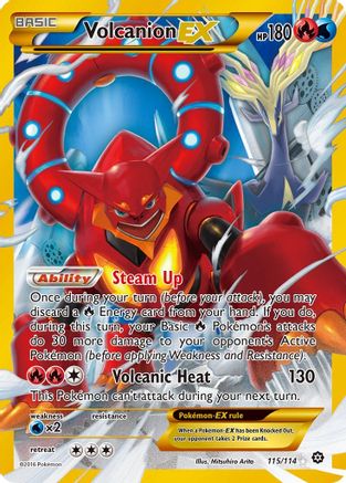 Volcanion EX (Secret) (115/114) [XY  Steam Siege] Holofoil - Secret Rare