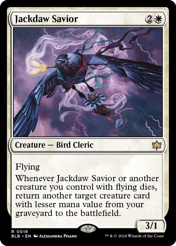 Jackdaw Savior (BLB-018) [Bloomburrow] Foil