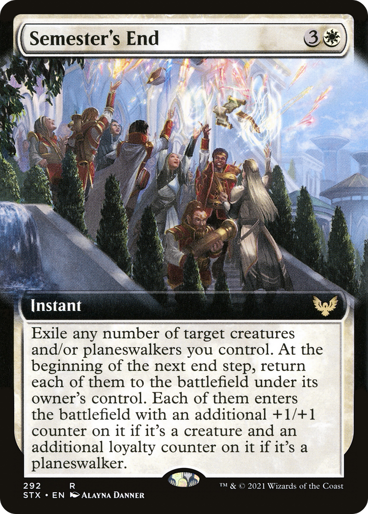 Semester's End (Extended Art) (STX-292) [Strixhaven: School of Mages] Foil