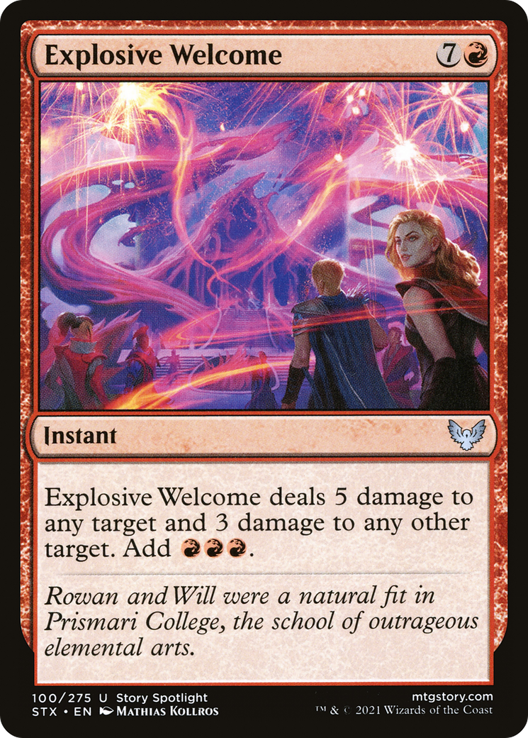 Explosive Welcome (STX-100) [Strixhaven: School of Mages] Foil
