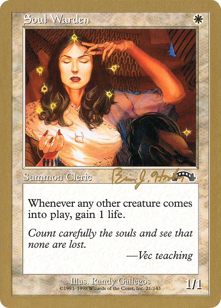 Soul Warden - 1998 Brian Hacker (EXO) [World Championship Decks 1998]