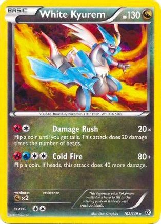 White Kyurem (BW Boundaries Crossed) (102/149) [Deck Exclusives] Holofoil - Holo Rare
