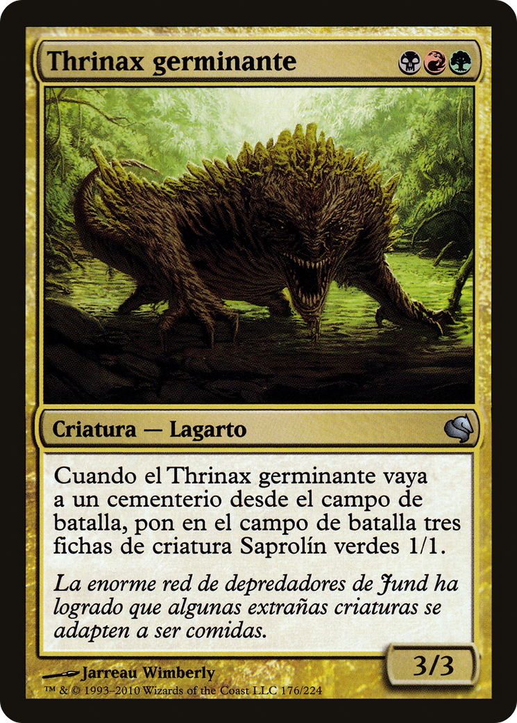 Sprouting Thrinax (Spanish) - "Thrinax germinante" (PS11-176) [Salvat 2011]