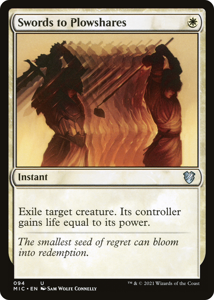Swords to Plowshares (MIC-094) [Midnight Hunt Commander]