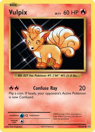 Vulpix (014/108) [XY  Evolutions] Reverse Holofoil - Common