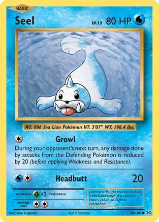 Seel (028/108) [XY  Evolutions] Reverse Holofoil - Common