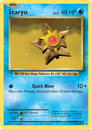 Staryu (030/108) [XY  Evolutions] Reverse Holofoil - Common
