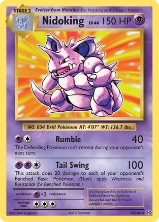 Nidoking (045/108) [XY  Evolutions] Holofoil - Holo Rare
