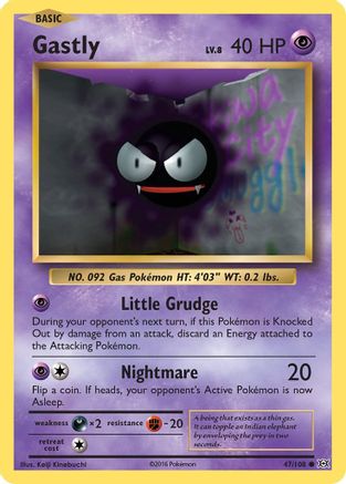 Gastly (047/108) [XY  Evolutions] Reverse Holofoil - Common