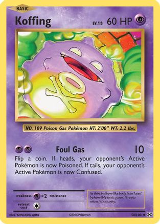 Koffing (050/108) [XY  Evolutions] Reverse Holofoil - Uncommon