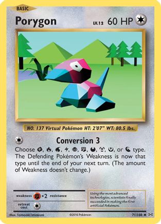 Porygon (071/108) [XY  Evolutions] Reverse Holofoil - Uncommon