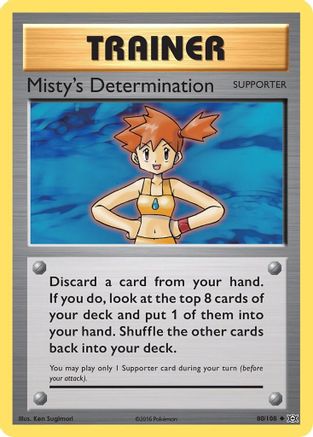 Misty's Determination (080/108) [XY  Evolutions] Reverse Holofoil - Uncommon