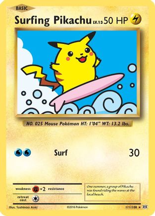 Surfing Pikachu (111/108) [XY  Evolutions] - Secret Rare