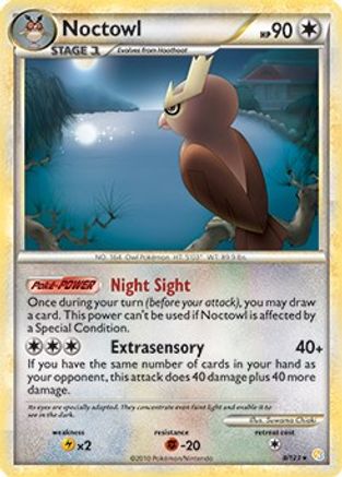 Noctowl (HeartGold & SoulSilver) (8/123) [Deck Exclusives] - Rare