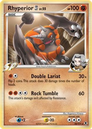 Rhyperior E4 (DPPt Rising Rivals) (32/111) [Deck Exclusives] Holofoil - Holo Rare