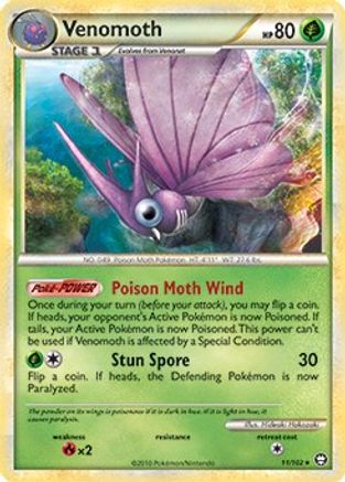 Venomoth (HGSS Triumphant) (11/102) [Deck Exclusives] - Rare
