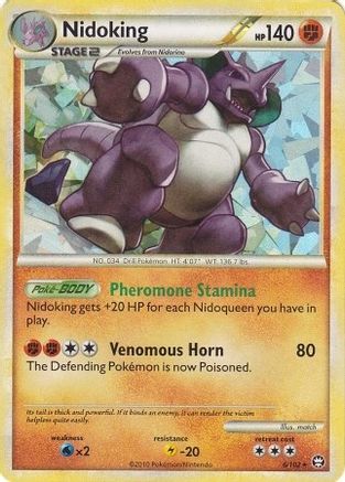 Nidoking (Cracked Ice Holo) (6/102) [Deck Exclusives] Holofoil - Holo Rare