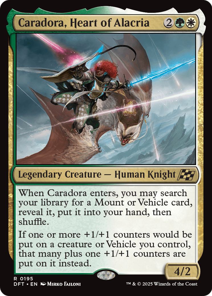 Caradora, Heart of Alacria (DFT-195) [Aetherdrift] Foil