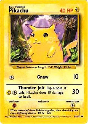Pikachu (PokeTour 1999) (058/102) [Miscellaneous Cards & Products] - Promo