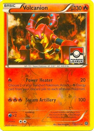Volcanion (Pokemon League) (025/114) [League & Championship Cards] Reverse Holofoil - Promo