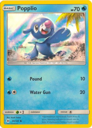 Popplio (Water Web Holo) (039/149) [Miscellaneous Cards & Products] Holofoil - Promo
