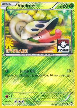 Shelmet (Pokemon League) [3rd Place] (8/111) [League & Championship Cards] Reverse Holofoil - Promo