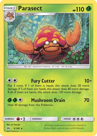 Parasect (005/149) [SM Base Set] - Rare