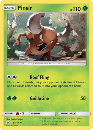 Pinsir (006/149) [SM Base Set] Reverse Holofoil - Uncommon