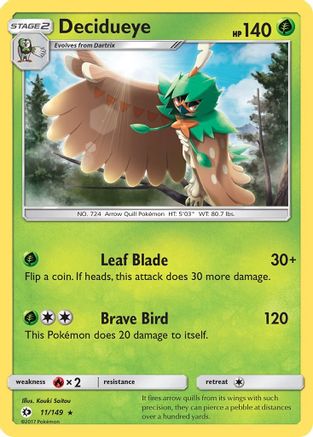 Decidueye (011/149) [SM Base Set] - Rare