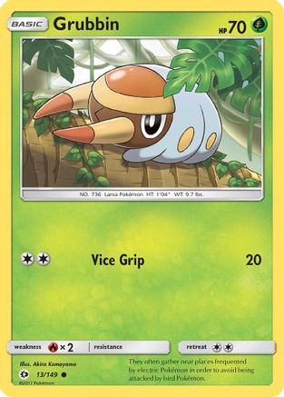 Grubbin (013/149) [SM Base Set] Reverse Holofoil - Common