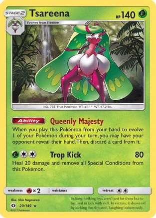 Tsareena (020/149) [SM Base Set] Reverse Holofoil - Holo Rare