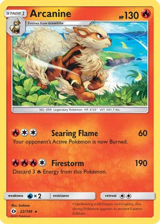 Arcanine (022/149) [SM Base Set] Holofoil - Holo Rare
