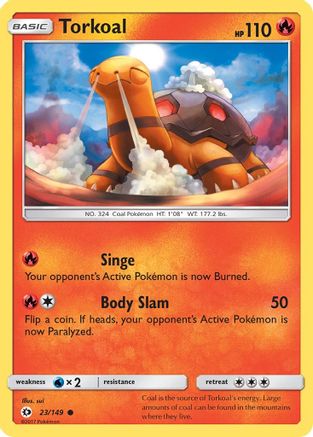 Torkoal (023/149) [SM Base Set] Reverse Holofoil - Common