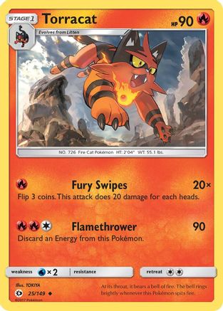Torracat (025/149) [SM Base Set] - Uncommon