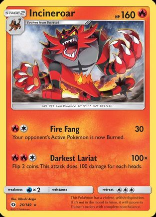Incineroar (026/149) [SM Base Set] - Rare