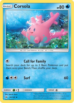 Corsola (036/149) [SM Base Set] - Uncommon