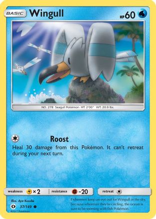 Wingull (037/149) [SM Base Set] Reverse Holofoil - Common