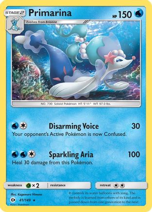 Primarina (041/149) [SM Base Set] - Rare