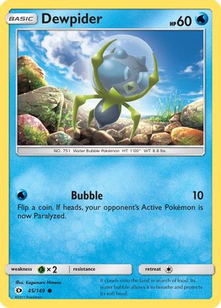 Dewpider (045/149) [SM Base Set] Reverse Holofoil - Common