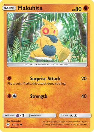 Makuhita (067/149) [SM Base Set] Reverse Holofoil - Common