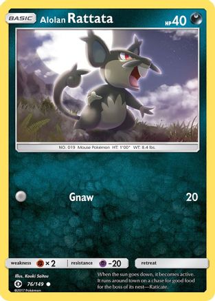 Alolan Rattata (076/149) [SM Base Set] - Common