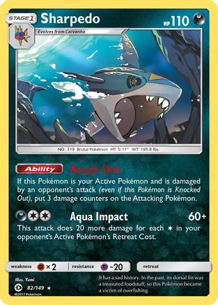 Sharpedo (082/149) [SM Base Set] Holofoil - Holo Rare